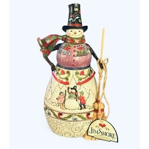 Jim Shore Heartwood Creek Snow Days Figurine 2014 Children Make Snowman